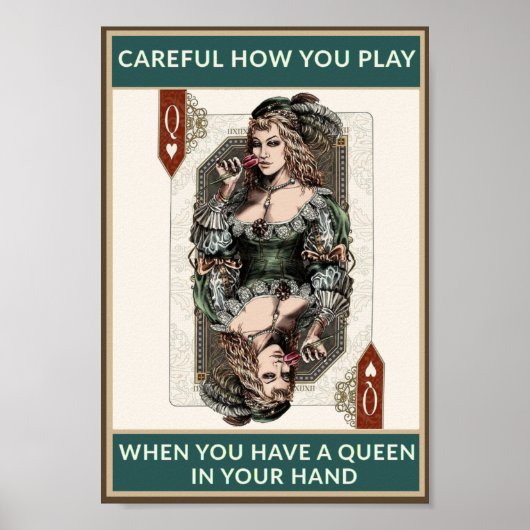 Koningin in je hand poster (Voorkant)