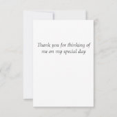 Koningin in rood met blauwe vogels bedankkaart (Achterkant)