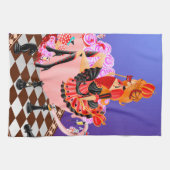 Koningin in teacup Tea Towel Theedoek (Horizontaal)