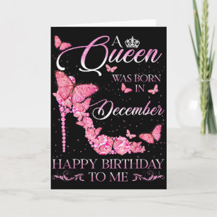 Koningin Is Geboren In December Gefeliciteerd Vrou Kaart