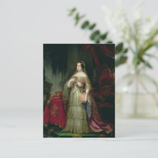 Koningin Isabella II van Spanje Briefkaart (Staand voorkant)