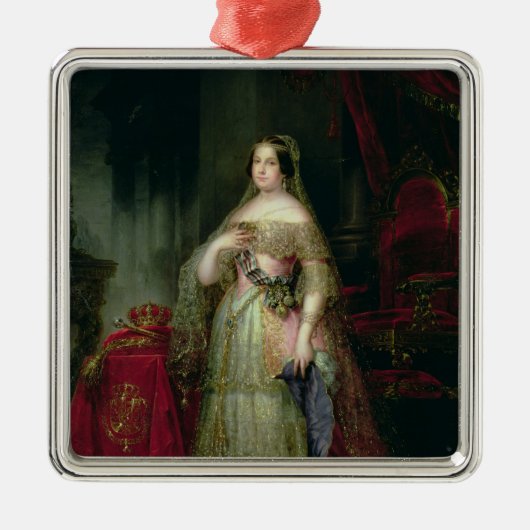 Koningin Isabella II van Spanje Metalen Ornament (Voorkant)