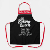 Koningin, je kunt baken | Personeelsvriendelijke f Schort (Voorkant)