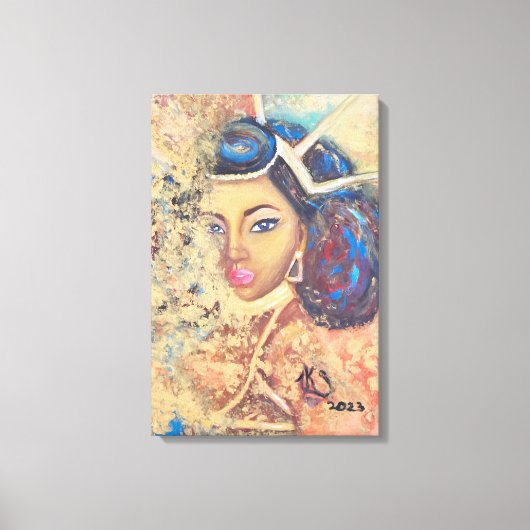 Koningin Kaleila olieverfschilderij van Venus Leon Canvas Afdruk (Voorkant)