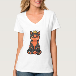 Koningin Kat Shirt - Grappig Kat Moeder Cadeau - 