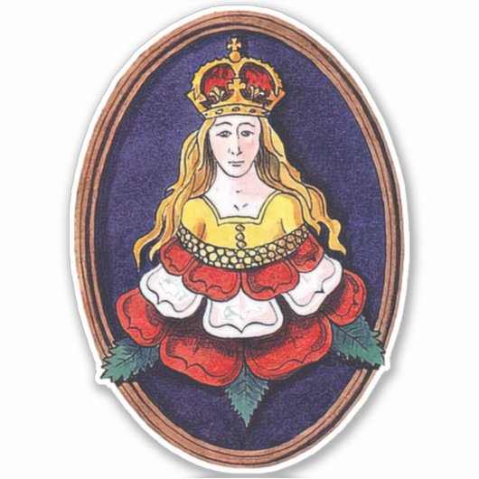 Koningin Katherine Parr Koninklijke Badge Tudor Ro Sticker (Voorkant)