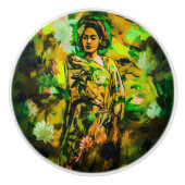 koningin keramische knop (Voorkant)