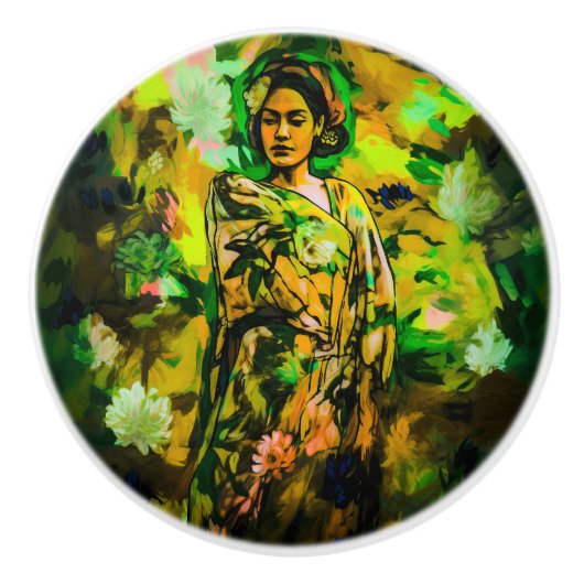 koningin keramische knop (Voorkant)