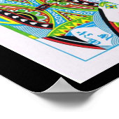 Koningin, Koning, Hartenbok Poster (Hoek)