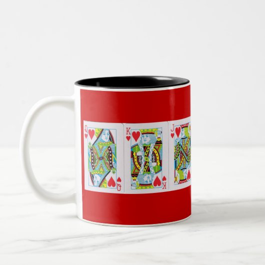 Koningin, Koning, Hartenbok Tweekleurige Koffiemok (Links)