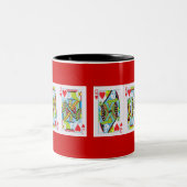 Koningin, Koning, Hartenbok Tweekleurige Koffiemok (Center)