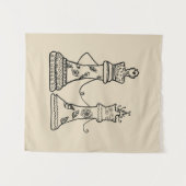 Koningin & Koning Holding Handen Tapestry Wandkleed (Voorkant (horizontaal))