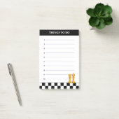 Koningin & Koning op Zwarte & Witte Schaak Dingen Post-it® Notes (Kantoor)