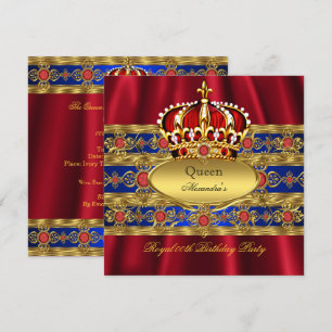 Koningin Koning Prins Koninklijk Blauw Koningsrood Kaart