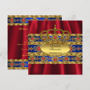 Koningin Koning Prins Koninklijk Blauwe Koninklijk Kaart