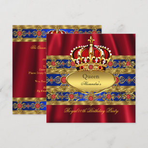 Koningin Koning Prins Royal Blue Regal Red Crown 2 Kaart
