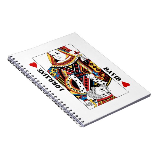 Koningin + Koning van de Kaart van het Spelen Kaar Notitieboek (Rechterzijde)