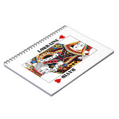 Koningin + Koning van de Kaart van het Spelen Kaar Notitieboek (Linkerzijde)