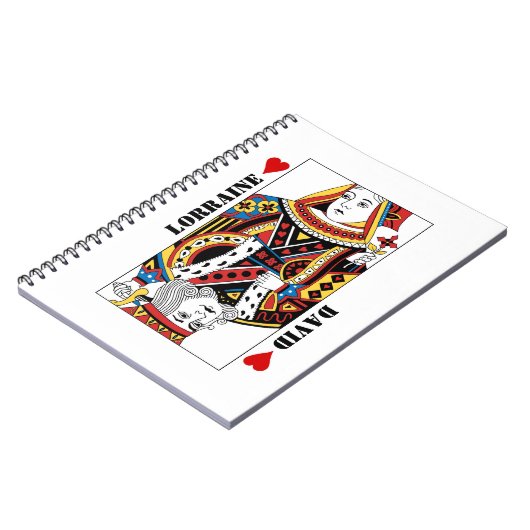 Koningin + Koning van de Kaart van het Spelen Kaar Notitieboek (Linkerzijde)