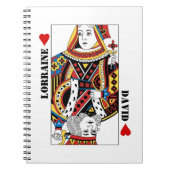 Koningin + Koning van de Kaart van het Spelen Kaar Notitieboek (Voorkant)