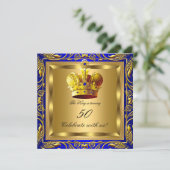 Koningin Koningin Koningin Blauw Elite Birthday Kaart (Staand voorkant)