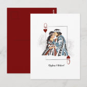 Koningin Koningspaar kaart (Voorkant / Achterkant)