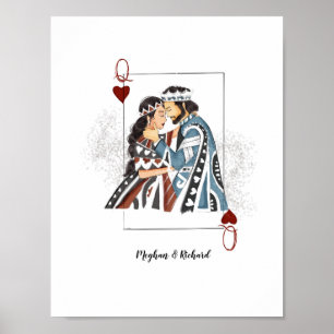Koningin Koningspaar kaart Poster
