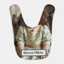koningin koninklijke baby slabbetje