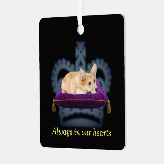  Koningin-kroon Metalen Ornament (Voorkant links)