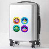 Koningin Kroon Ronde Badge Set Sticker (Koffer)