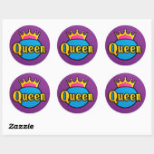 Koningin Kroon Ronde Badge Sticker (Vel)