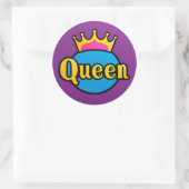 Koningin Kroon Ronde Badge Sticker (Tas)