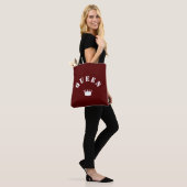 KONINGIN Kroon Script Grafisch Moderne Koninklijke Tote Bag (Op model)