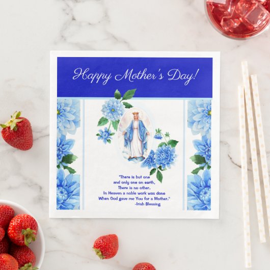 Koningin Lady of Grace Maagd Maria Moeder Bloemen Servet (Insitu)