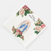 Koningin Lady of Grace Maagd Maria Moeder Bloemen Servet (Hoek)