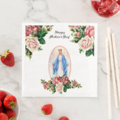 Koningin Lady of Grace Maagd Maria Moeder Bloemen Servet (Insitu)