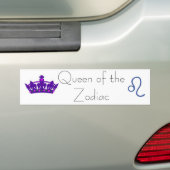 koningin leo bumper sticker (Op auto)