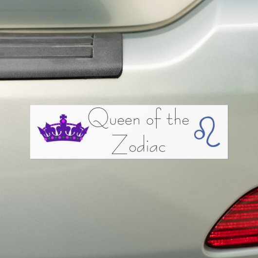 koningin leo bumper sticker (Op auto)