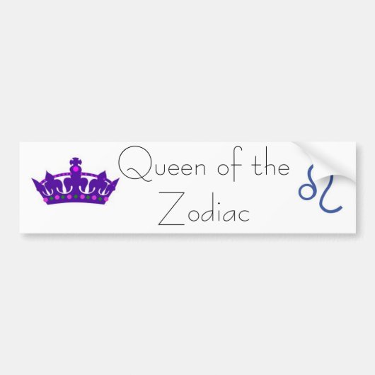 koningin leo bumper sticker (Voorkant)