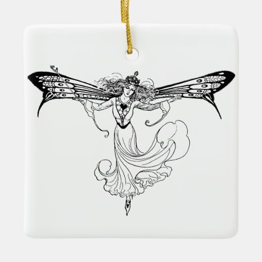Koningin Mab Fairy, Koningin der feeën Keramisch Ornament (Voorkant)