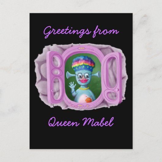 Koningin Mabel en Cedric Briefkaart (Voorkant)