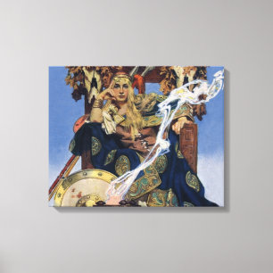 Koningin Maeve Krijgersprinses Fantasie Kunst Canvas Afdruk