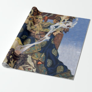 Koningin Maeve Krijgsprinses Fantasie Kunst Cadeaupapier