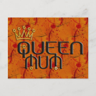 koningin mam in het rood briefkaart