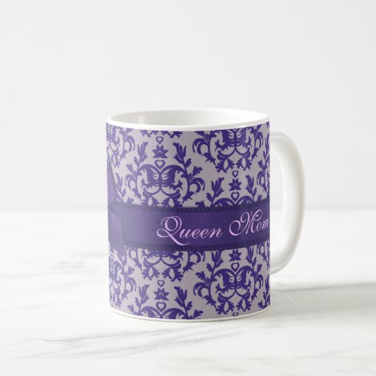 Koningin mama vraagt paarse grijze mok (Voorkant rechts)