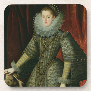 Koningin Margarita van Oostenrijk, 1609 (olie op d Drankjes Onderzetter