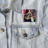 Koningin Mariana van Oostenrijk c.1653 Vierkante Button 5,1 Cm (In situ)