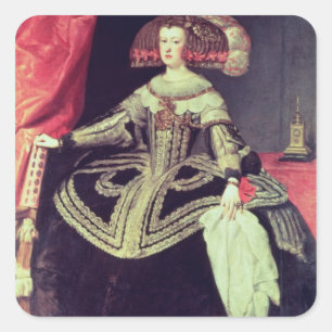 Koningin Mariana van Oostenrijk c.1653 Vierkante Sticker
