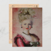 Koningin Marie Antoinette ~ Briefkaart (Voorkant / Achterkant)