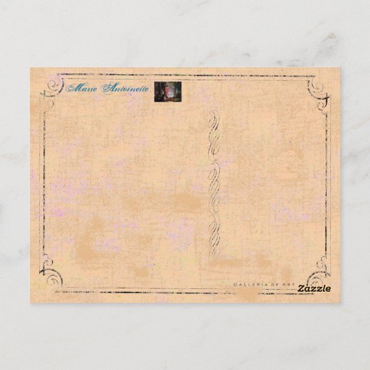 Koningin Marie Antoinette II ~ Ansichtkaart Briefkaart (Achterkant)